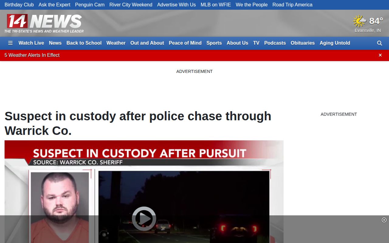WFIE Boonville arrest news report in Warrick County